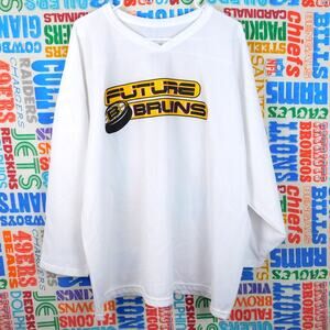 Vintage CCM Future Bruins Boston Bruins Hockey Jersey Size XL White Screen Print